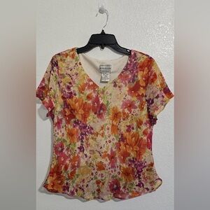 Stylus Women's Floral Top - Multicolor